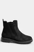 Yours Black Faux Suede Chelsea Boots In Wide E & Extra Wide EEE Fit - 6 Extra Wide Image 4