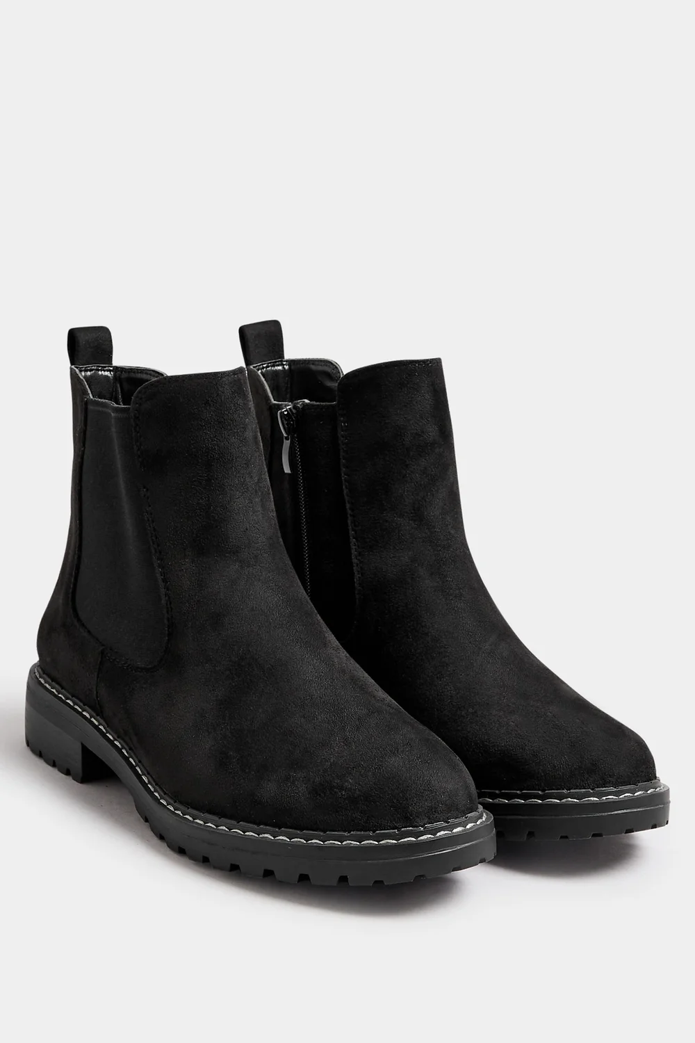 Yours Black Faux Suede Chelsea Boots In Wide E & Extra Wide EEE Fit - 6 Extra Wide Image 2