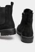 Yours Black Faux Suede Chelsea Boots In Wide E & Extra Wide EEE Fit - 6 Extra Wide Image 5