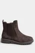 Yours Brown Faux Suede Chelsea Boots In Wide E & Extra Wide EEE Fit - 6 Extra Wide Image 4