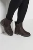 Yours Brown Faux Suede Chelsea Boots In Wide E & Extra Wide EEE Fit - 6 Extra Wide Image 1