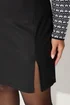 Yours Curve Black Coated Split Hem Mini Skirt - Size 20 Clothing Image 5