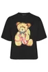 Yours Limited Curve Black Teddy Cherry Print T-Shirt - Size 18 Clothing Image 5