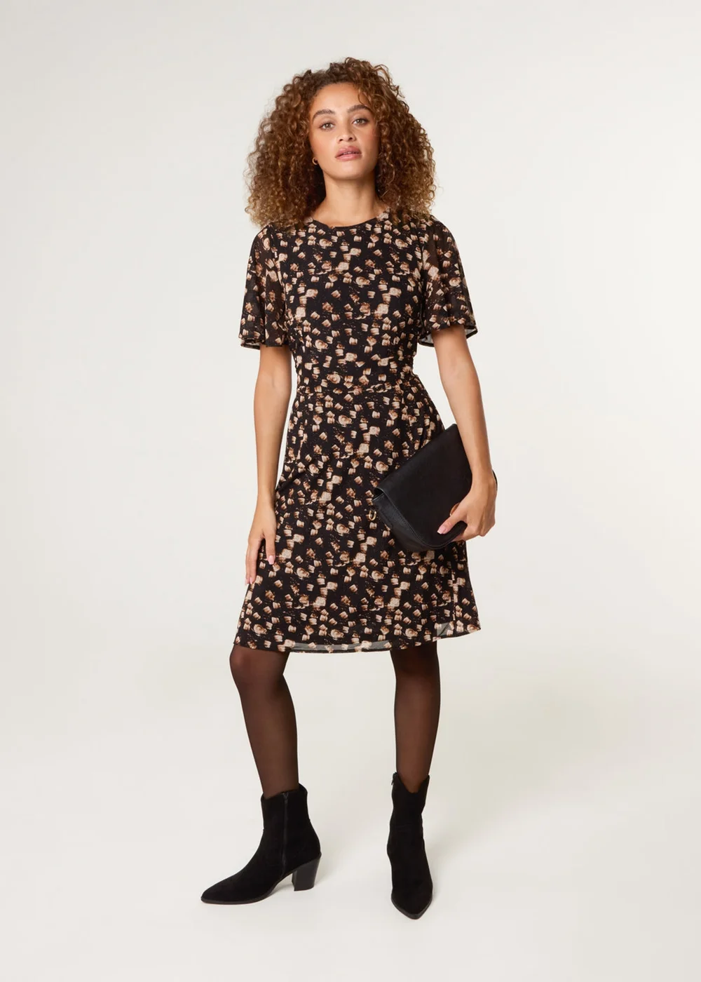 Blue Vanilla Black Mark Making Crew Neck Dress - XL Image 2