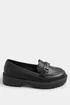 Yours Black Metal Trim Detail Loafers In Wide E & Extra Wide EEE Fit - 9 Extra Wide Image 3