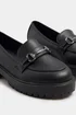 Yours Black Metal Trim Detail Loafers In Wide E & Extra Wide EEE Fit - 9 Extra Wide Image 5