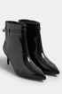 Yours Black Buckle Pointed Toe Kitten Heel Boots In Extra Wide EEE Fit - 6 Extra Wide Image 3