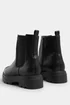 Yours Black Faux Leather Chunky Chelsea Boots In Extra Wide EEE Fit - 6 Extra Wide Image 4