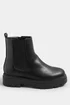 Yours Black Faux Leather Chunky Chelsea Boots In Extra Wide EEE Fit - 6 Extra Wide Image 3