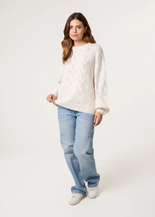 Blue Vanilla Stone Stitch Detail Jumper - M/L Image 2