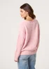 Blue Vanilla Pink V Neck Flower And Pearl Jumper - Small/Medium Image 5