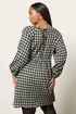 Yours Curve Black Check Textured Smock Dress - 14 Image 5
