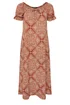 Yours Curve Rust Brown Paisley Textured Milkmaid Dress - 22-24 Image 5