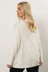 Yours Curve Ivory White Embellished Front Jumper - Size 34-36 clothing Image 3