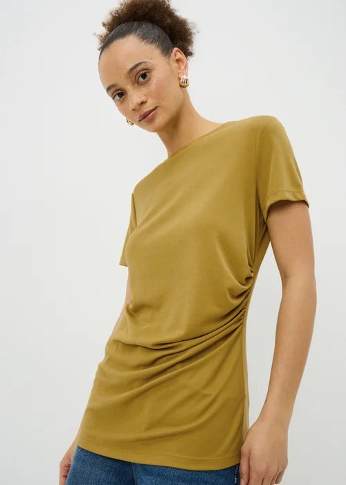 Green Short Sleeve Drape T-Shirt - Size 8 Image 2