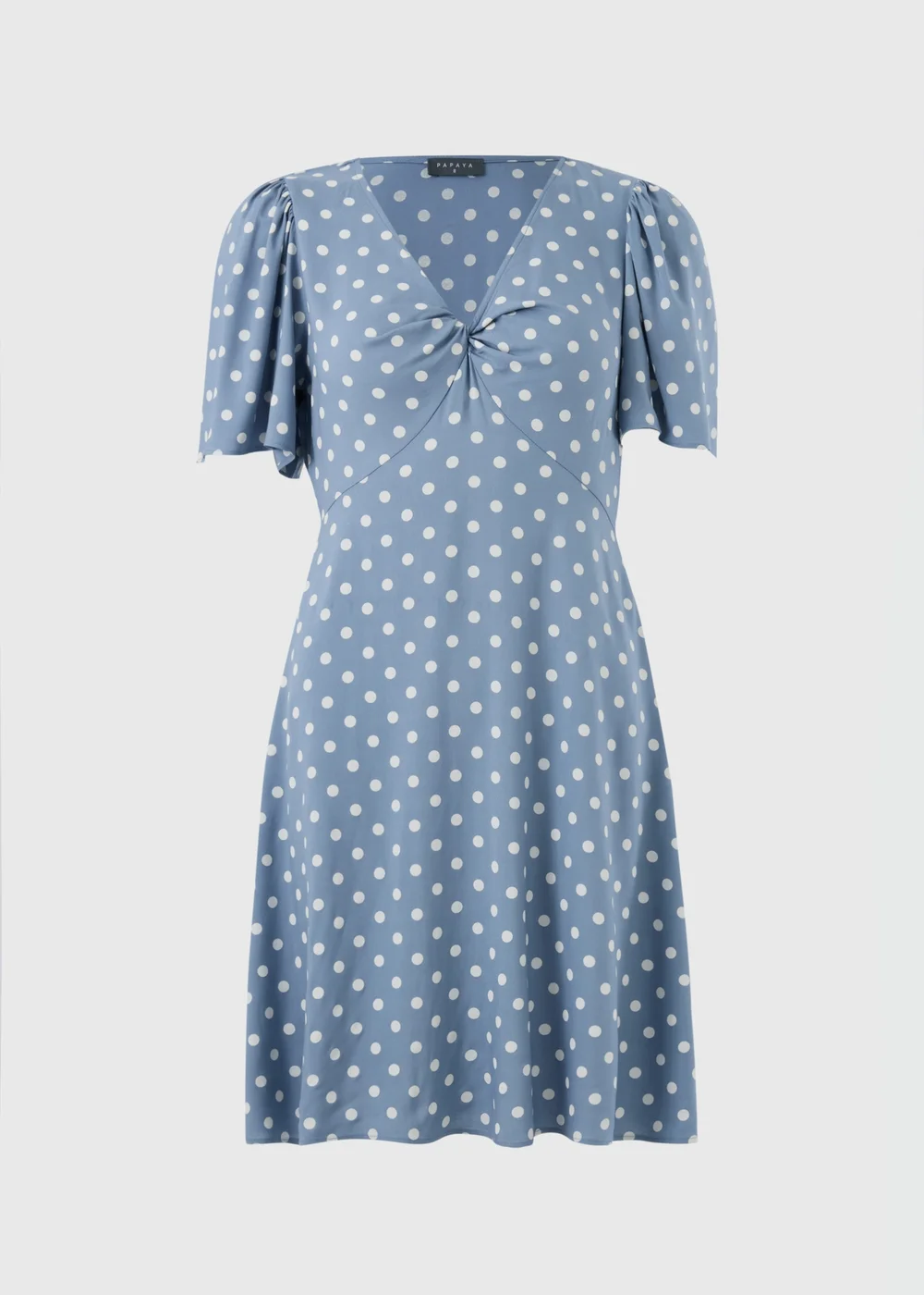 Blue Polka Dot Tea Dress - Size 8 Image 1