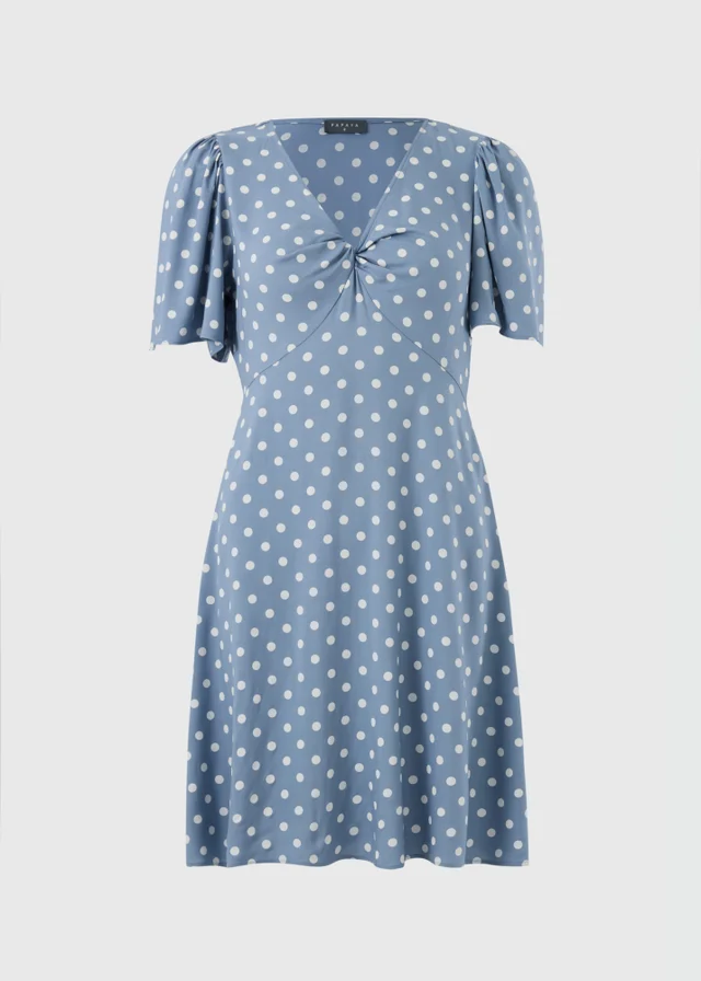 Blue Polka Dot Tea Dress