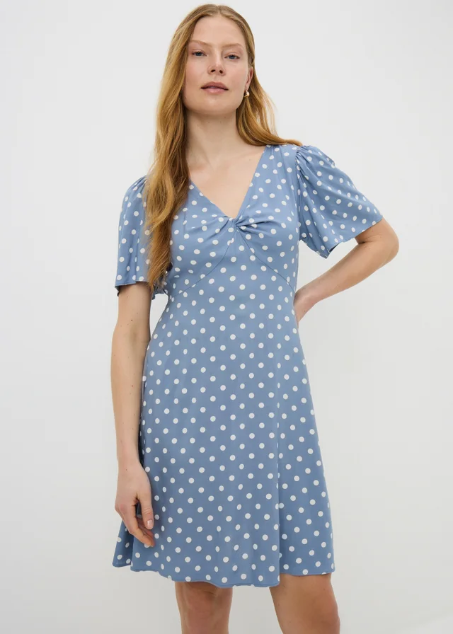 Blue Polka Dot Tea Dress