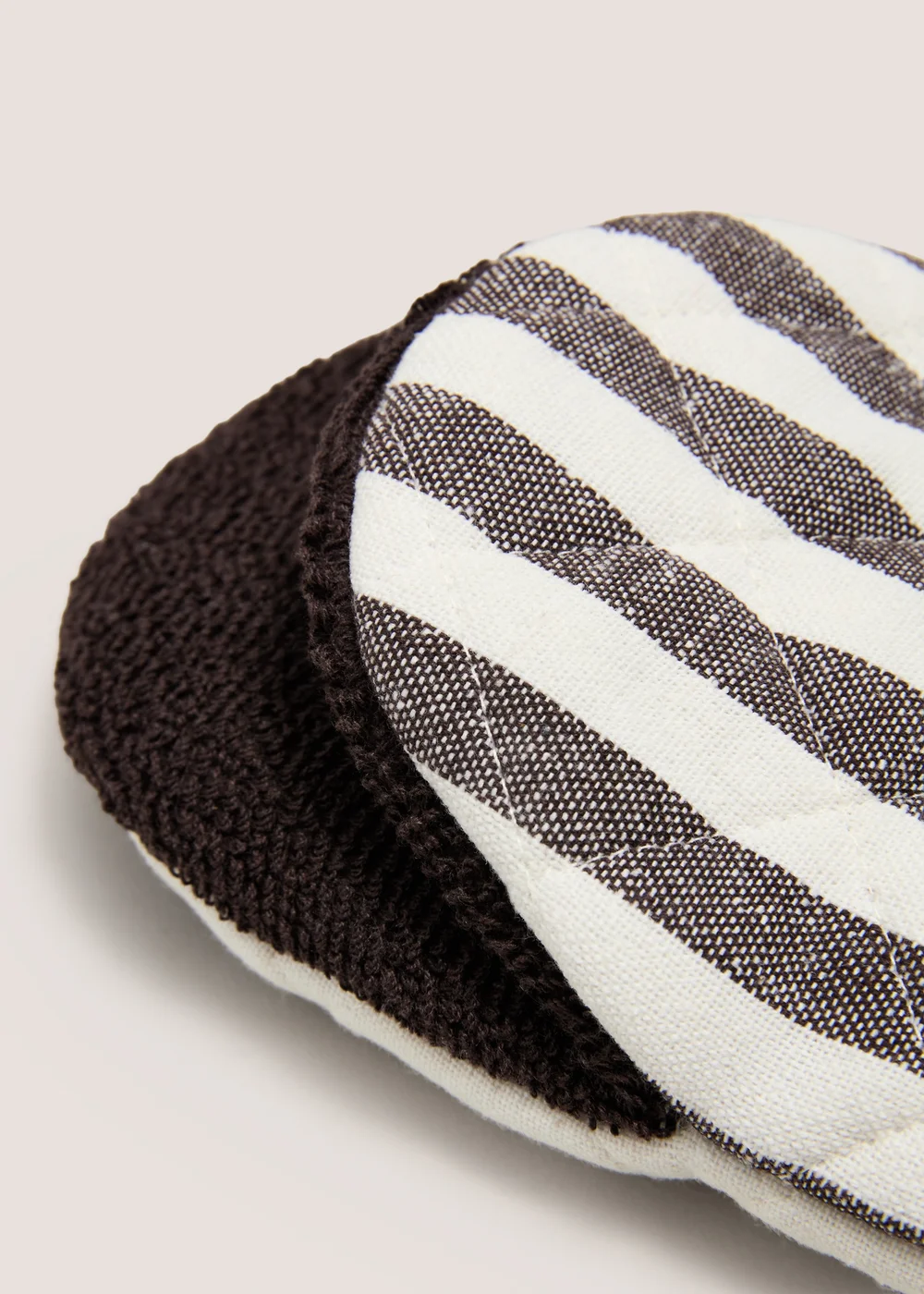 Brown Striped Mini Mitts Image 2