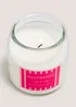Raspberry Stripe Candle Jar Image 2