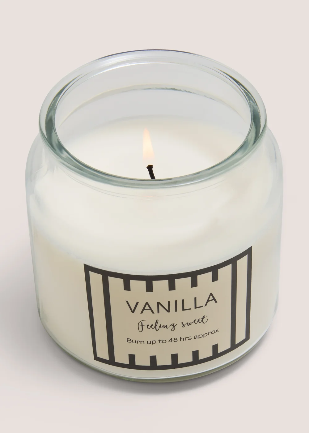 Vanilla Stripe Candle Jar Image 2