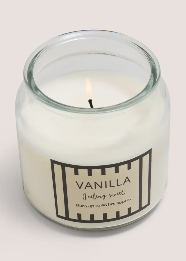 Vanilla Stripe Candle Jar