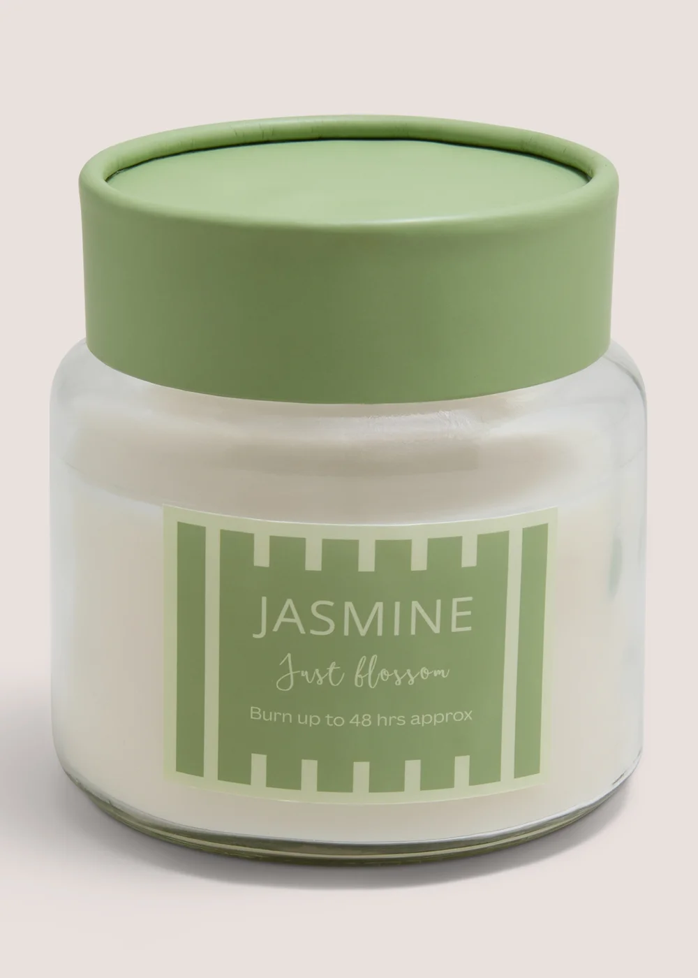 Jasmine Stripe Candle Jar Image 1