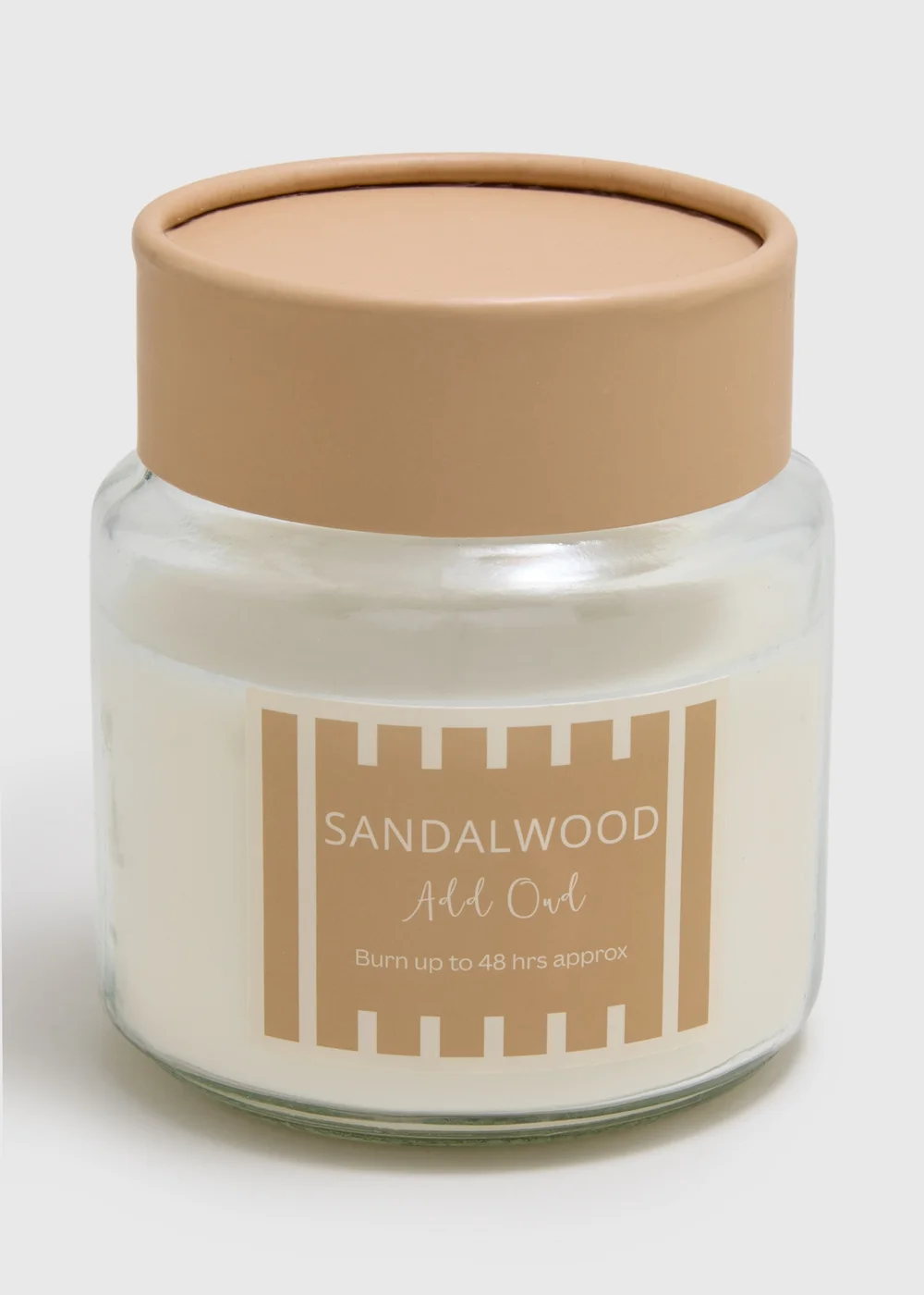 Sandalwood Stripe Candle Jar Image 1