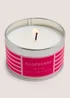 Raspberry Stripe Tin Candle Image 2