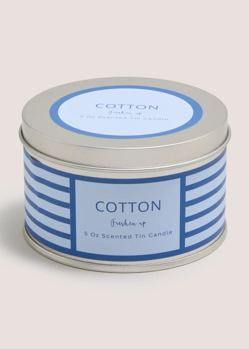 Cotton Stripe Tin Candle Image 1
