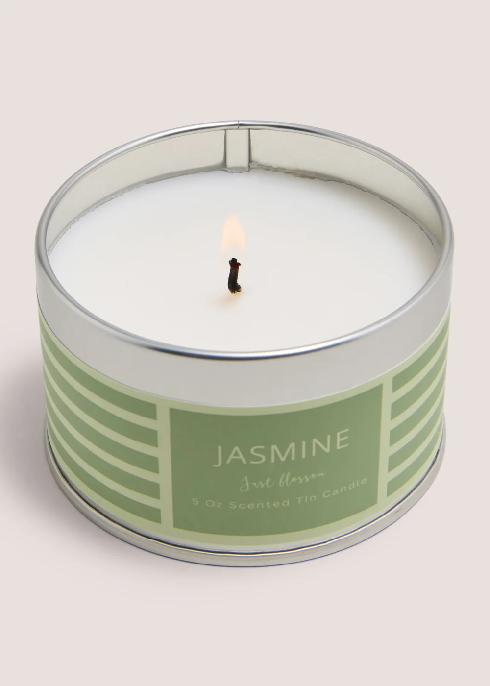 Jasmine Stripe Tin Candle Image 2