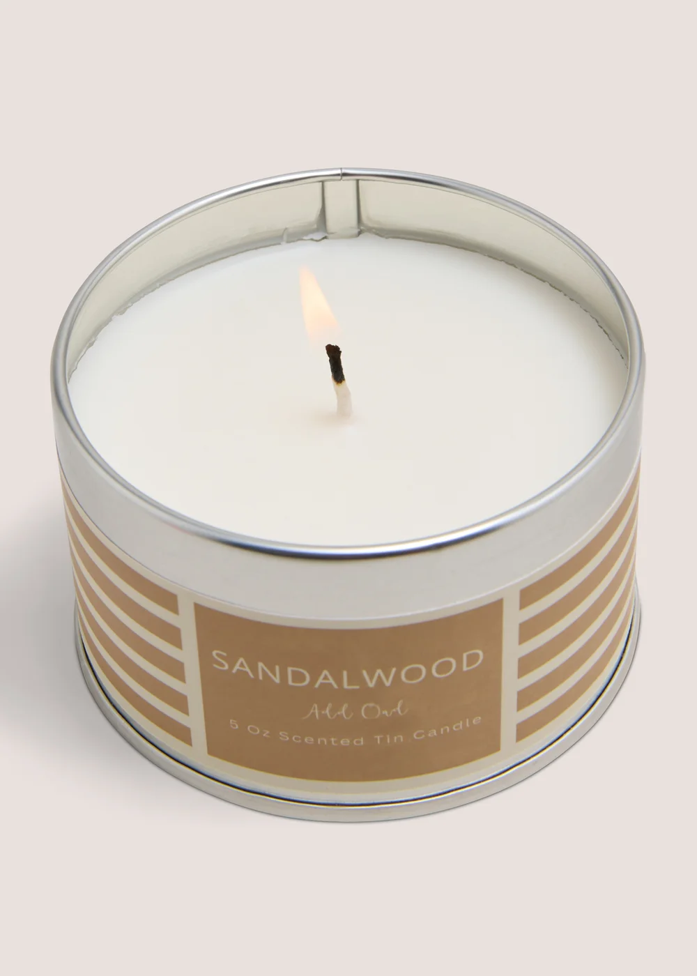 Sandalwood Stripe Tin Candle Image 2