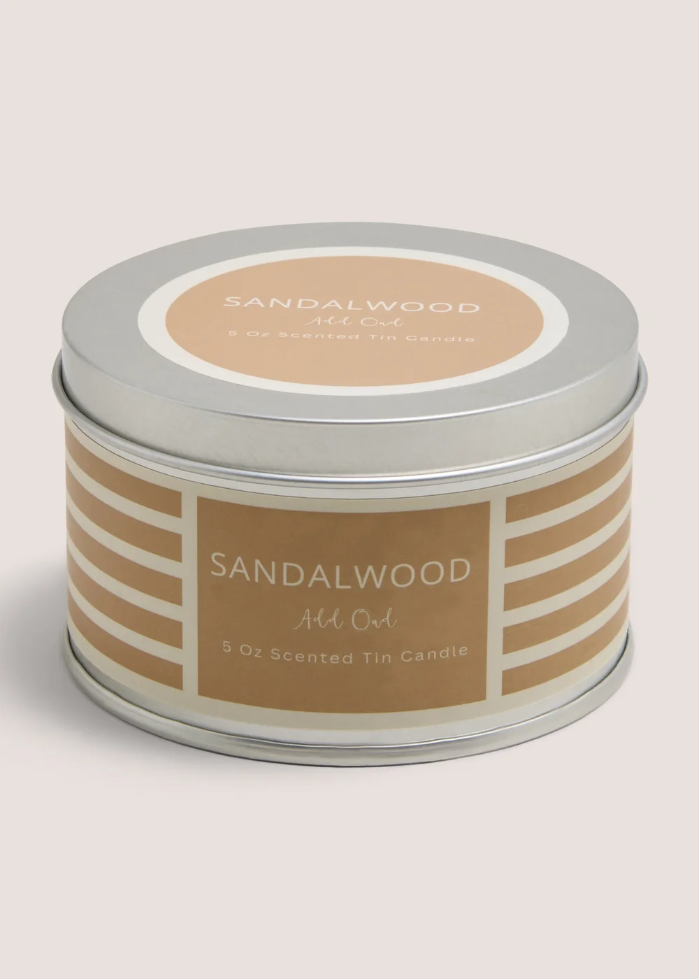 Sandalwood Stripe Tin Candle Image 1