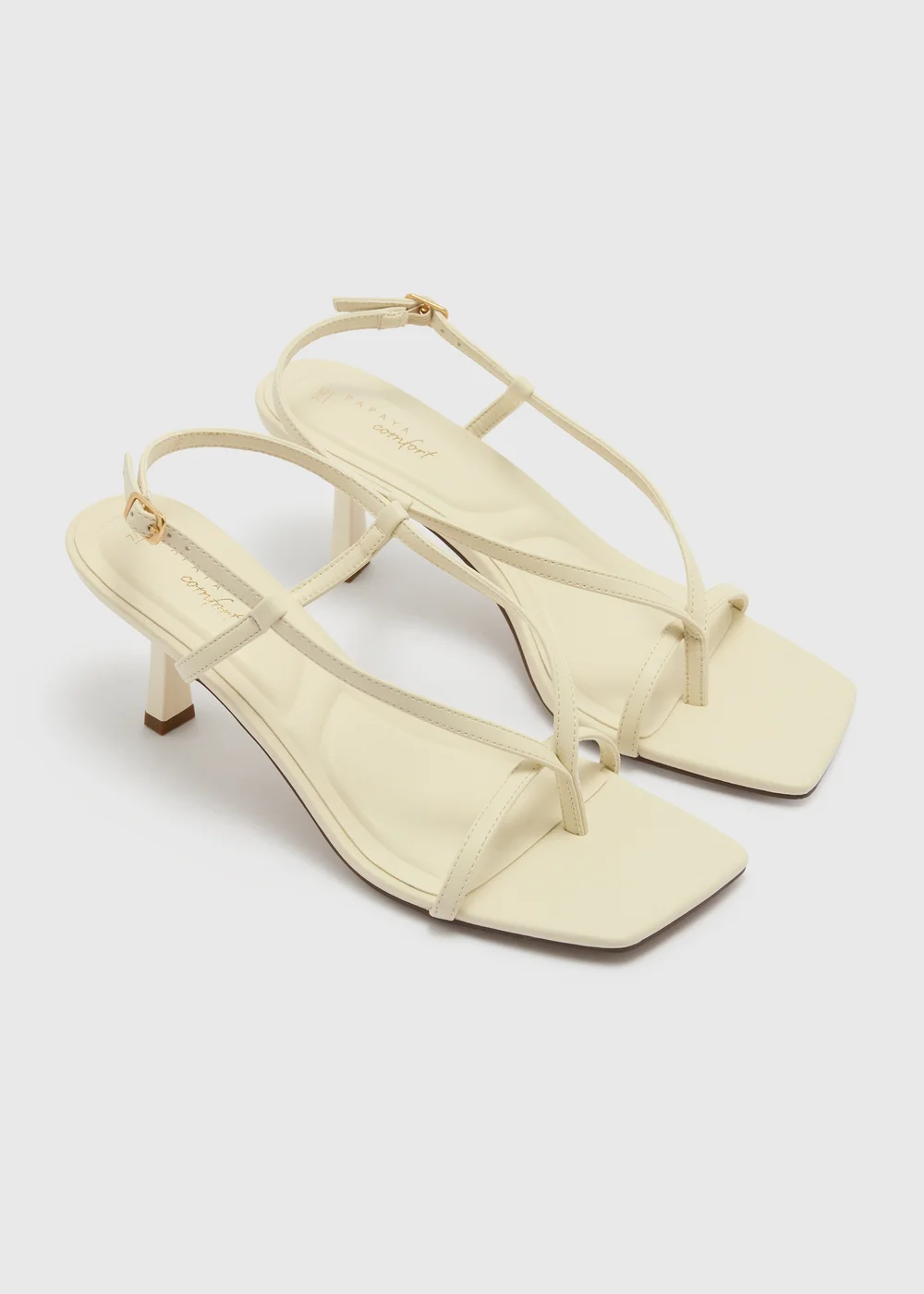 Stone Toe Post Strappy Stiletto Heels - 3 Image 1