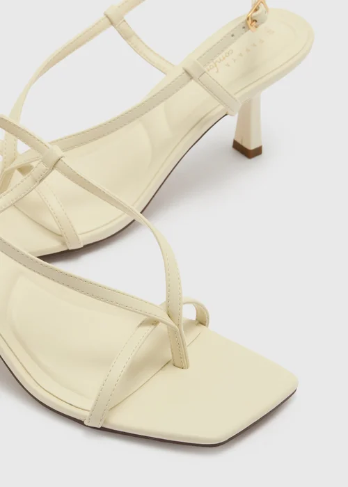 Stone Toe Post Strappy Stiletto Heels - 3 Image 2