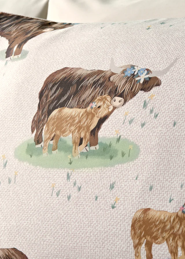 Multicolour Highland Cow Duvet Set