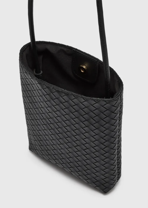 Black Woven Phone Bag Image 2