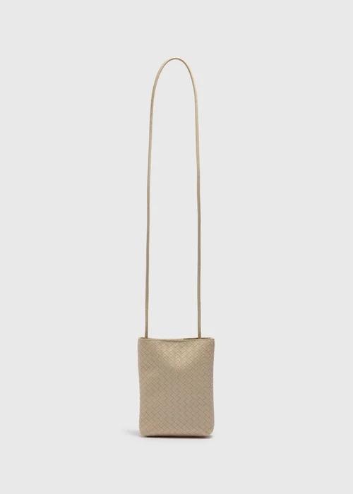 Natural Woven Phone Bag Image 1