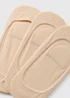 3 Pack Nude Cushioned Footsie Socks - Sizes 3-5 .5 Image 2