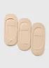 3 Pack Nude Cushioned Footsie Socks - Sizes 3-5 .5 Image 1