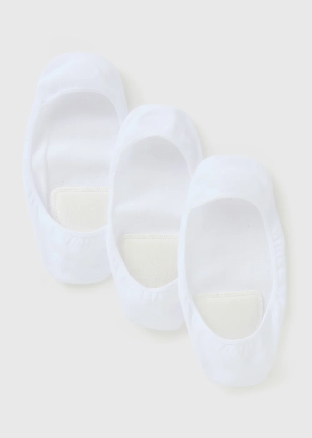 3 Pack White Cushioned Footsie Socks - Sizes 3-5 .5 Image 1