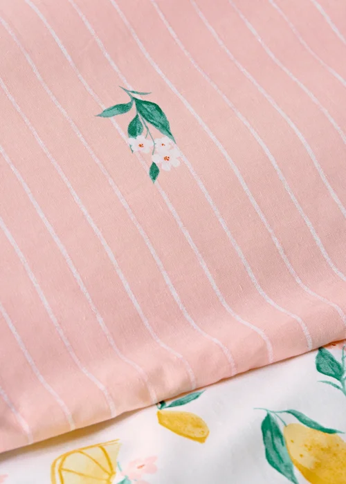 Yellow Lemon Pom Trim Duvet Set - Single Image 3