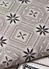 Grey Mono Global Tile Duvet Set - Single Image 3