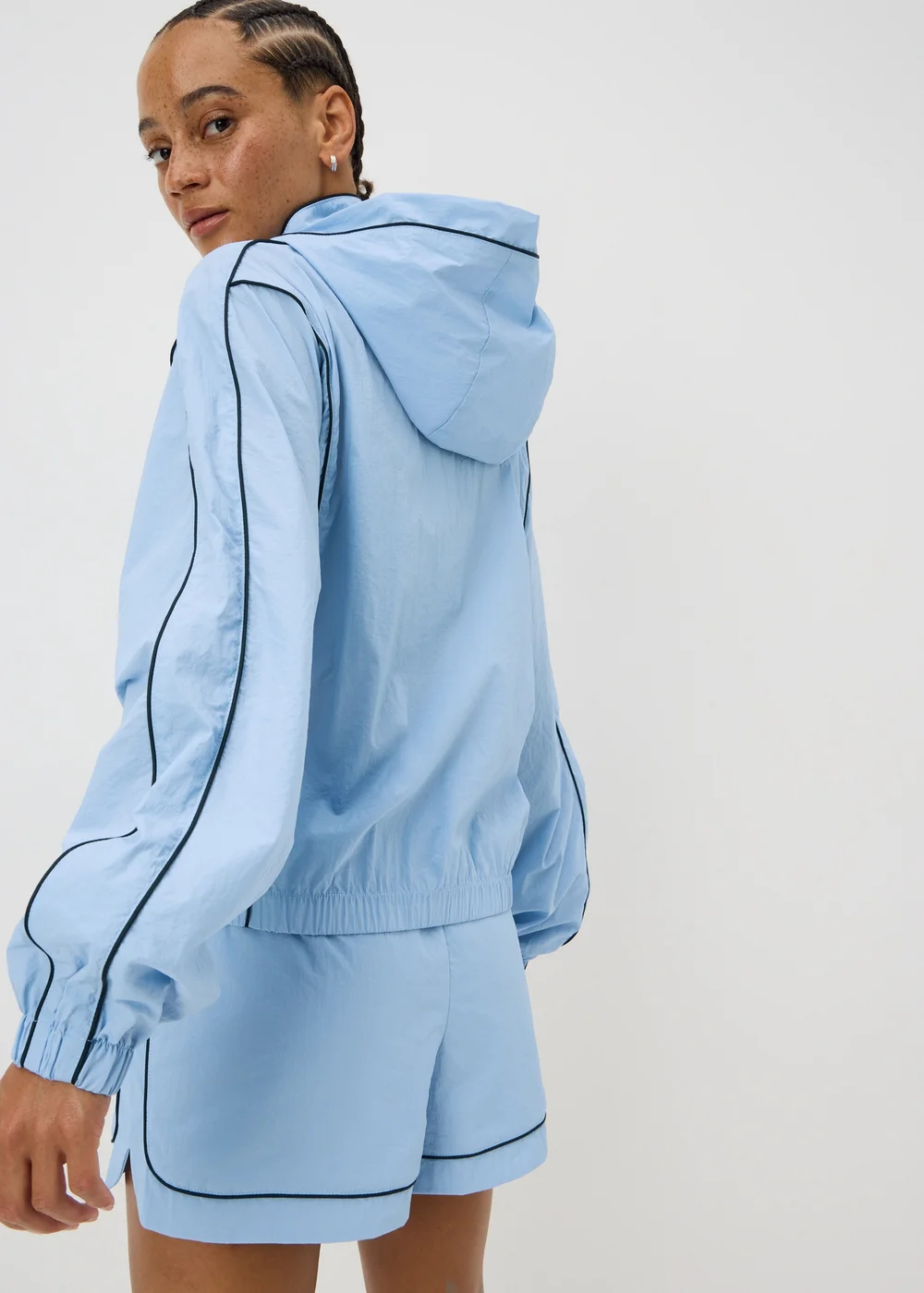 Souluxe Light Blue Piped Running Jacket - S Image 2