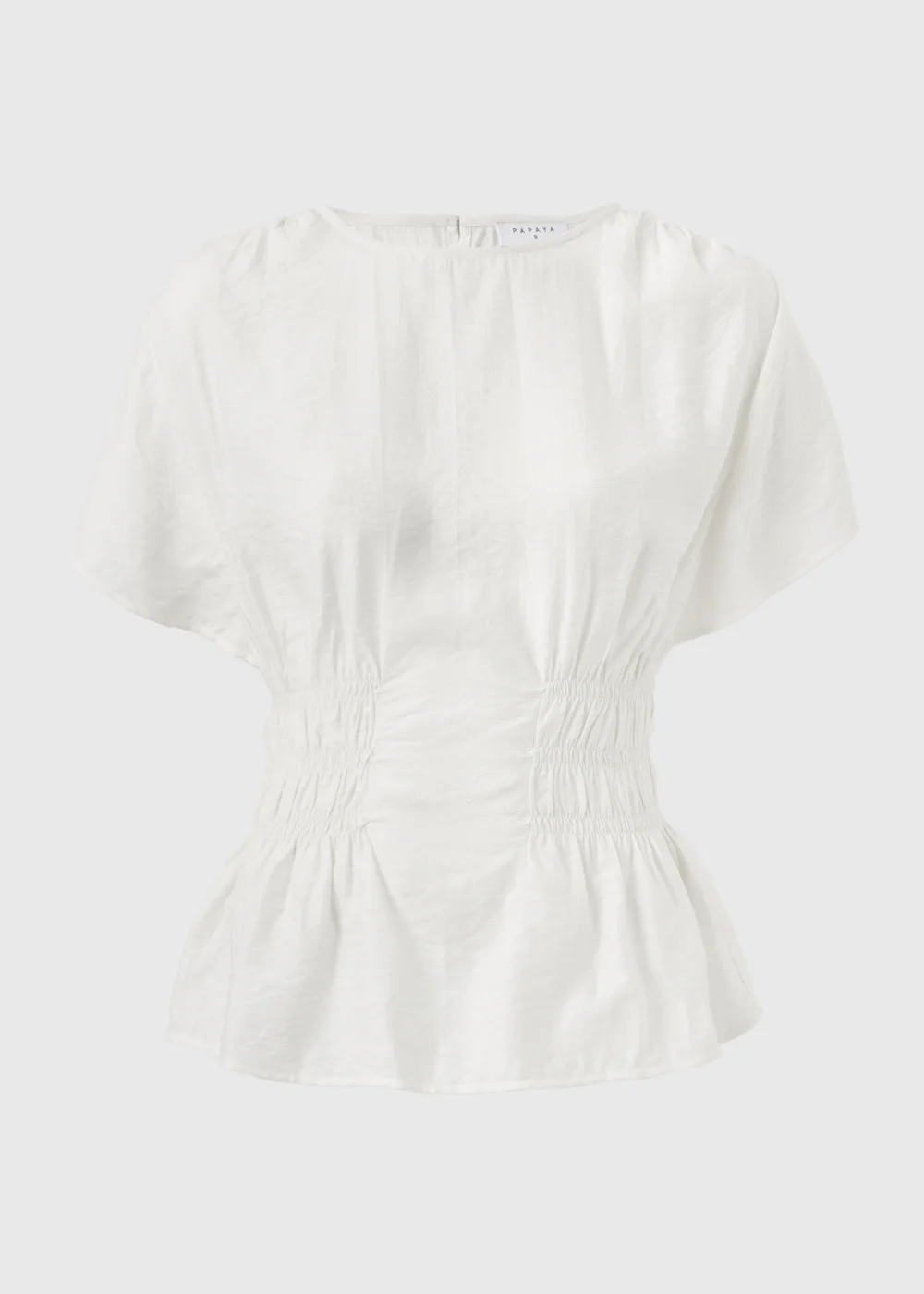 Cream Cinched Waist Blouse - Size 8 Image 1