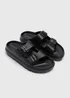 Black Double Buckle Chunky Sandals - Size 3 Image 1