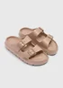 Nude Double Buckle Chunky Sandals - Size 3 Image 1