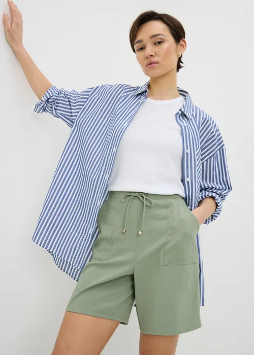 Sage Green Clipper Shorts - Size 12 Image 1
