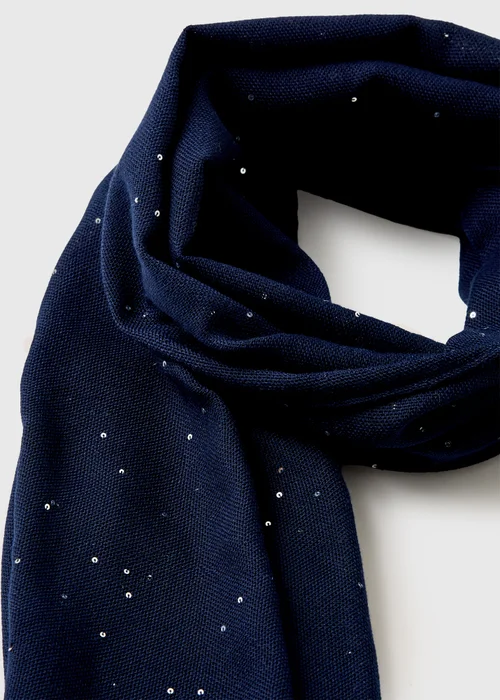 Navy Spot Scarf - One Size Image 2