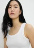 White Ribbed Scoop Vest Top - Size 8 Image 2